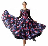 B-2034 Custom women tango waltz dress smooth dance competition dress high quality ballroom dance dress for sale