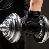 Customized Logo Design High Quality Half finger Leather Fitness Exercise Gloves
