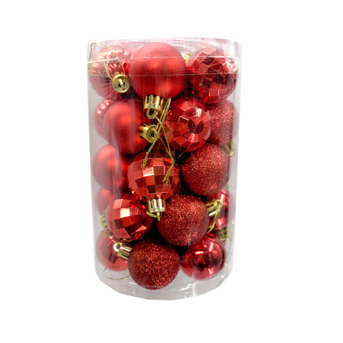 2020 New 34PCS 2.36  Shatterproof Christmas Tree Decorations with Hanging Rope Gold Christmas Ball