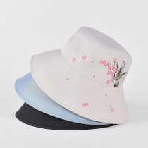 Wholesale fishing hat embroidery logo custom deaigner women bucket hat with string