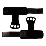 Gym Exercise Adjustable Weight Lifting Workout Gloves 3 Hole Leather Hand Grips for Men and Women