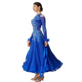 B-2063 High Quality New Standard Ballroom Dance Dress Women Girls Competition Smooth Dance Dress Modern Dance Dress For Sale