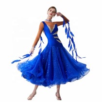 B-19386 High-end new national ballroom dance dress performance used clothes ballroom dress competition for sale