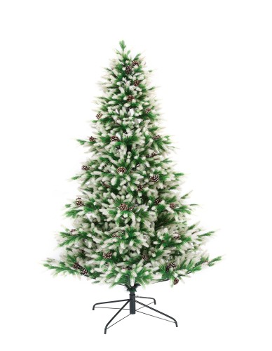 Best selling Manufacturer Supply 8ft Realistic Artificial PE PVC Christmas Tree with Snow and Metal Base