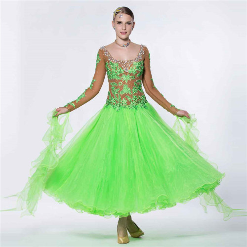 B-1444 Women high quality waltz ballroom dance dress for competition