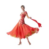 B-19432 Women Modern Lyrical Costume High Quality Waltz Tango Smooth Dance Dress Standard Ballroom Dress For Competition