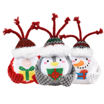 Merry Christmas Series Padding Soft Pet Bird Chewer Holiday Eve Cute Dog Squeaker Toy