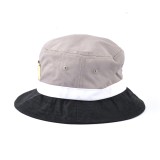 make your own design branded logo bucket hat custom metal gold plate logo bucket hat