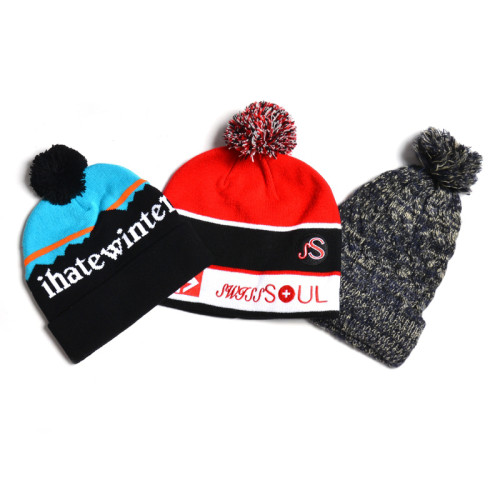 winter knit custom beanie cap cheap custom beanie cap