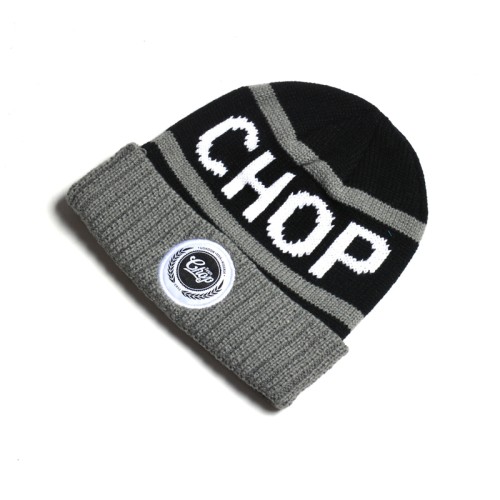 High quality unisex beanie hat winter hat knitted hat with embroidery woven label patch
