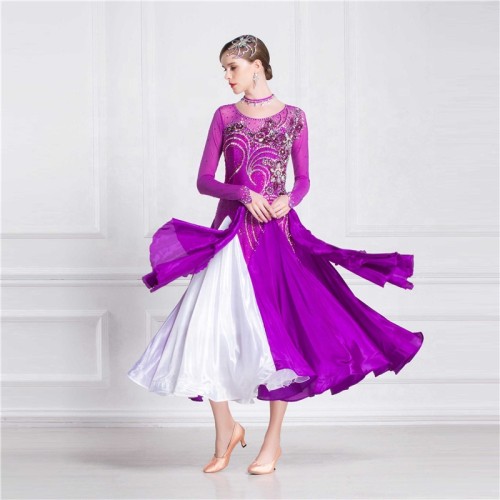 B-18404 Custom Adult American Smooth Beautiful Dress High quality Plus Size Ballroom Dance Dresses For Sale