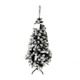 Pre-Lit Slim White Giant Snow Flocked Christmas Trees With Ornament