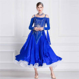 B-18415 Ballroom Competition Dress High Quality Modern Waltz Tango Latin Dance Dress Custom Flamenco Dance Dress For Competition