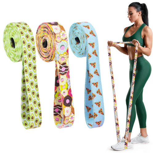 Custom Food printing resistance band workout Exercise  Fabric resistant Booty bands