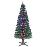 6ft 7ft Slim Pre Lit Artificial Led Fiber Optic Christmas Trees with Remote Control