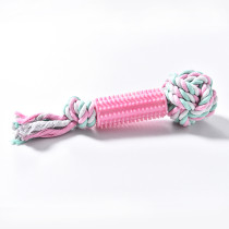 cute pink custom dog tug rope toy