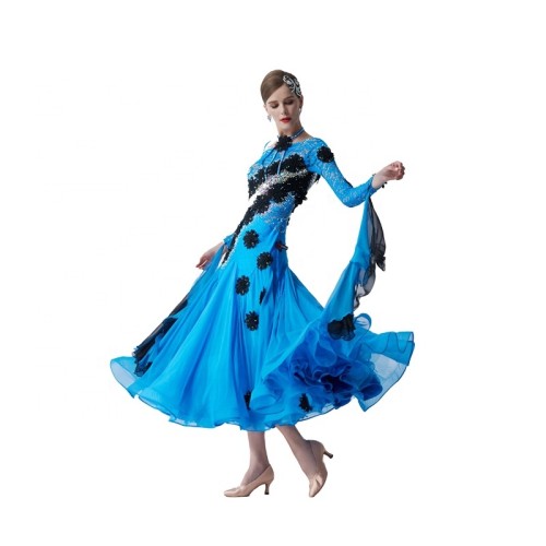 B-19428 Professional Customized Women Ballroom Smooth Waltz Latin Dance Dress High-end Modern Evening Dresses For Competition