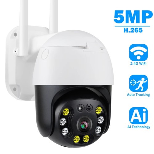Cctv Ptz ICSEE 5.0mp Hd Outdoor Waterproof Full Color Night Vision Wifi Camera