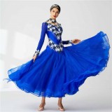 B-2066 Custom New National Standard Modern Big Dress Competition Dance Costume Ballroom Dance Dress For Sale