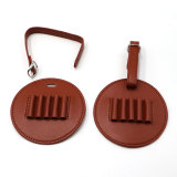 High Quality Round Shape 5 Tees Leather Golf Tee Holder for Golfer