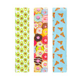 Custom Long Gym Fabric Resistant Booty Bands Food Print Stretch Workout Exercise Resistance Bands