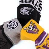 High quality warm acrylic jacquard custom knitted pom beanie hat