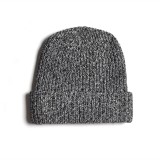 Promotion cuff Knit Your leather patch logo High Quality Beanies Hat