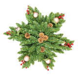 Decorative Pink Eucalyptus Wood Fiber Optic Artificial Christmas Wreath