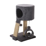 Double Layers Kitty Jumper Durable Plush Pet Playground Stable Cat Tree With Scratching Post