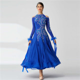 B-2063 High Quality New Standard Ballroom Dance Dress Women Girls Competition Smooth Dance Dress Modern Dance Dress For Sale