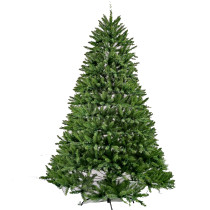 Manufacturer Supply 8ft Realistic Artificial PE PVC Christmas Tree with lights Decorated and Metal Base