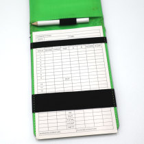 High Quality Leather Golf Scorecard Holder with Insert Card and Pencil