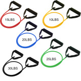 Wholesale workout fitness Gym pull up latex resistance tube band set with handle