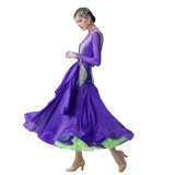 B-19442 New style long-sleeved modern dance dress national standard dance costume women ballroom waltz dress for sale