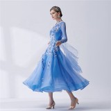B-19117 New women ballroom dress standard dance dress waltz dance costumes girls dance wear rumba standard smooth dress