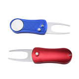 Hot Selling Personalized Aluminum Handle and Steel Fork Golf Divot Tool