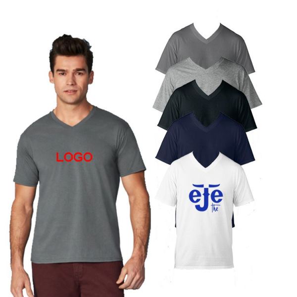 Custom Wholesale V Neck T Shirts Men Blank Clothing