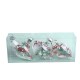 High Quality Xmas Ball Gift Glass White Christmas Baubles Set