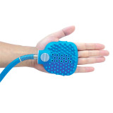 Hot Sale Bathing cleaner silicone brush shower kit polyester custom pet hair remover pair dog grooming glove