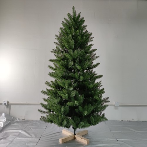 New design 7FT PVC Xmas  Tree with Special Wood Base Christmas tree
