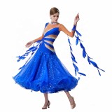 B-19386 High-end new national ballroom dance dress performance used clothes ballroom dress competition for sale