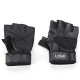 Custom Sample Service Sheepskin Leather Cross Training Gloves With Wrist Support