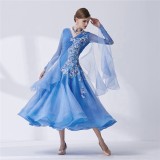 B-19117 New women ballroom dress standard dance dress waltz dance costumes girls dance wear rumba standard smooth dress
