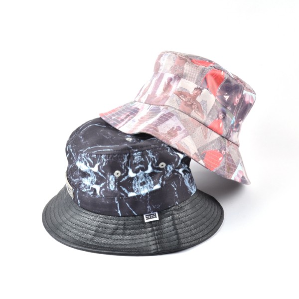 fashion cheap hip hop outdoor sport style large brim custom tie dyed bucket hat