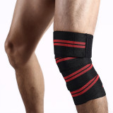 High Quality Adjustable Customized Size Weightlifting Fitness Powerlifting Knee wraps Straps for Squats