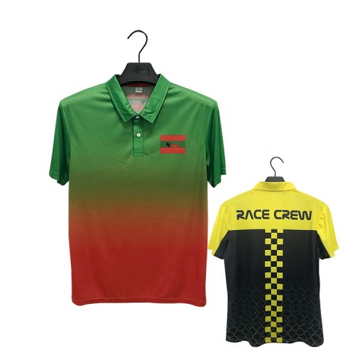 Small Order Accept 100% Polyester Sublimation Polo Shirt Quick Dry Sublimated Polos