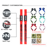 Custom Logo Wrist Protection Bodybuilding Training Gym Weight lifting Wrist Straps