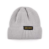 winter fashion wholesale custom woven labels acrylic warm plain beanies knit hat