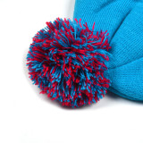 Bulk pom pom knit jacquard winter beanie caps and hats made in china