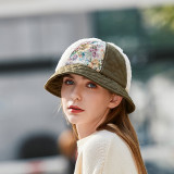2021 winter women custom furry luxury bucket hat women